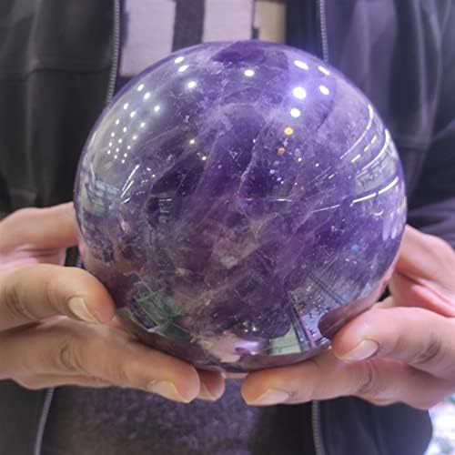 Shangmaoyo reiki cura cristal 1pcs 2.3-2.6kg Natural Amethyst Stone Quartz Ball Ball Purple Cristais de cura de quartzo pode