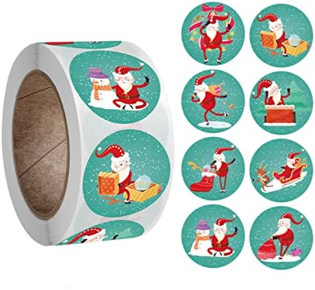 Agarraduras de ornamento de Natal Adesivos de Natal para crianças 500pcs 1 polegada Label de vedação de envelopes para adesivos de férias de cartão de natal Decoração de presentes…