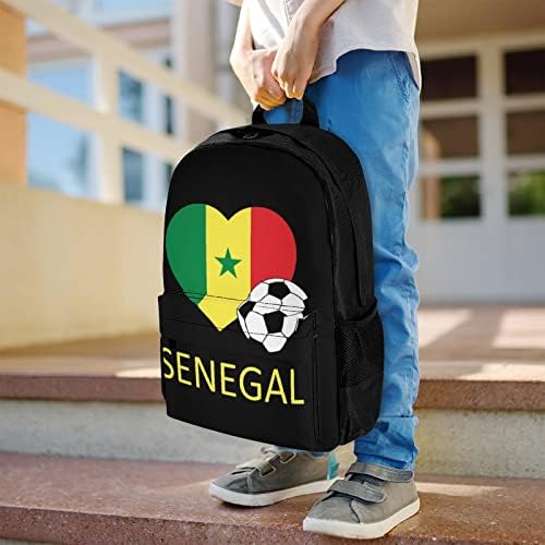 Amor senegal futebol mochila de viagens estéticas college bookbag clássico mochilas de ombro saco de trabalho para homens