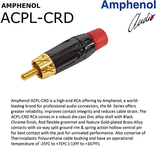 Melhores cabos do mundo 3 pés - RCA para XLR Cable Par - Mogami 2534 Star -Quad Audio InterConnect Cable & Amphenol ACPL RCA e Neutrik