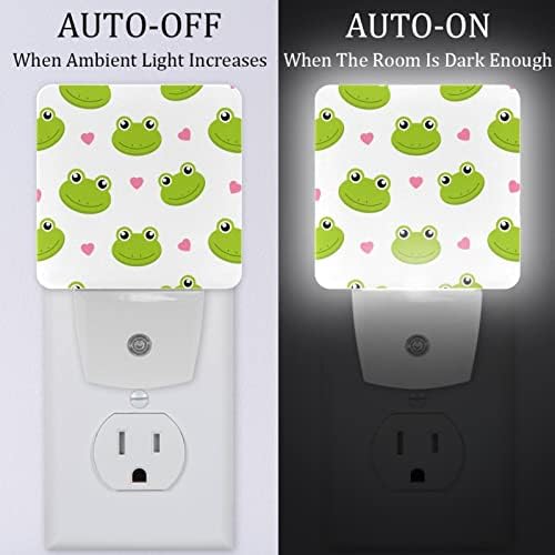 Sapos fofos com corações Luzes noturnas se conectam à parede crianças LED Nightlight para bebê berçário quarto banheiro cozinha escada