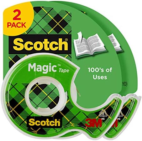 Fita mágica da marca escocesa, inúmeras aplicações, projetadas para reparo, 1/2 x 750 polegadas, 2 rolos dispensados