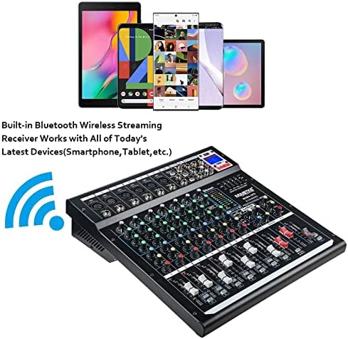 Canal de mixer de áudio, sons mixer para streaming. Mic Mic de 8 canais, interface de áudio USB, interface de áudio USB