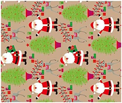 JGQGB 10PCS/Set Vintage Christmas Wrapping Paper Classic Santa Snowman Printing Kraft para Warp Art Craft Gifts Caixa