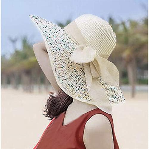 Chapéus de praia de holidsy palha chapéu de arco solar mulheres coloridas grandes bonés de praia tampa de verão chapéus largos
