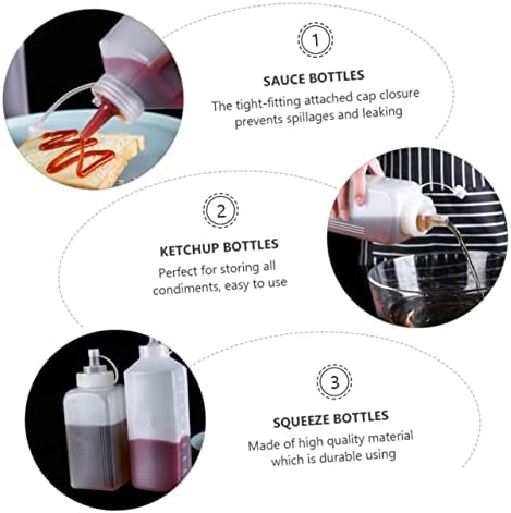 Luxshiny 1pc Squeeze molho garrafa de plástico para ir para recipientes Ketchup Dispensador Recipientes de tinta