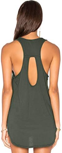 MuzniUer Yoga Tops Tops para mulheres sem costas Long tanque camisas de exercícios encobridas de verão t camisetas