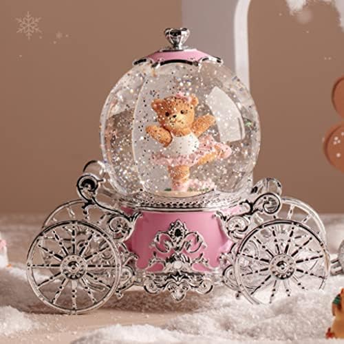 Slnfxc Dream Snowflake Crystal Ball Music Box Octave Box Night Light para enviar namorada presente de aniversário