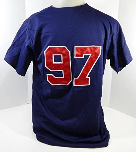 1990 Atlanta Braves 97 Jogo emitido na Marinha Jersey Batting Practice 48 DP21649 - Jerseys MLB usada no jogo