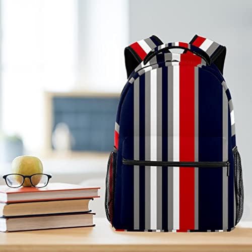 Backpack Rucksack School Bag Travel Casual Daypack para mulheres meninas adolescentes, marinha vermelha