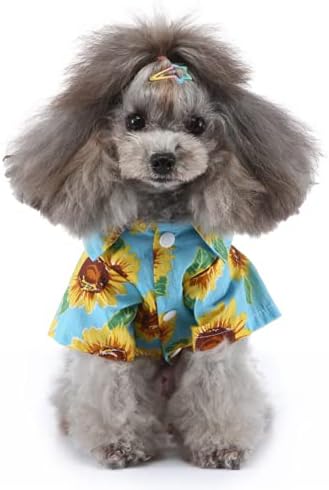 Camisa leve havaiana GABefish para cães, camisetas impressas tropicais para gatos, roupas frias de animais de estimação