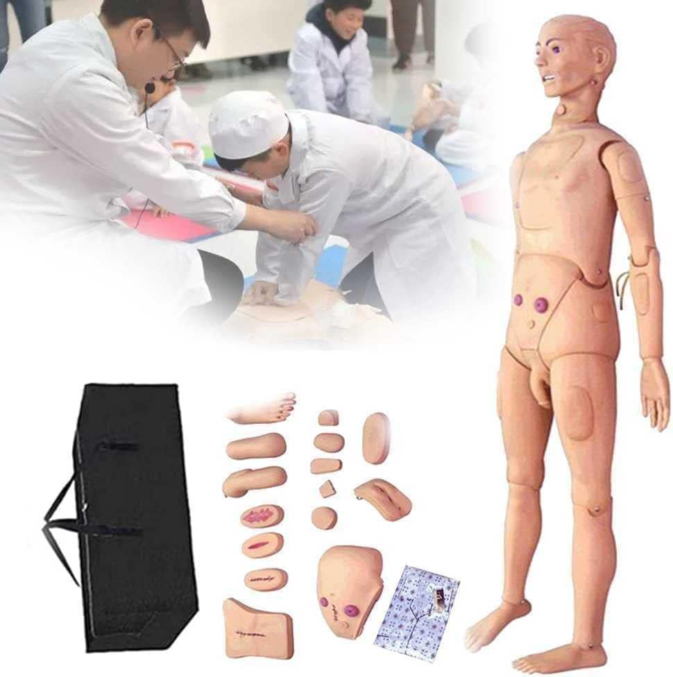 Takesh 5 5,57 pés de tamanho de vida atendimento ao paciente manikin com genitais intercambiáveis ​​Treinando simulador de RCP