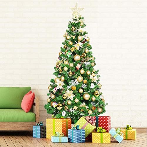 Árvore de Natal Yumuo de 6 pés, pinheiro de Natal criptografado de luxo com LED para o escritório em casa do escritório interno