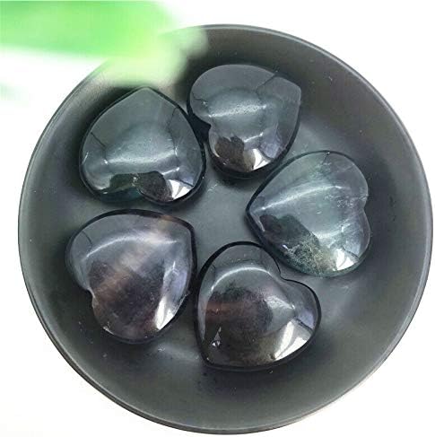 Ruitaiqin shitu 1pcs natural colorido quartzo de cristal em forma de coração cedas decoração de pedras e minerais naturais