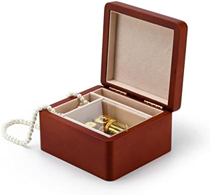 Simple Wooden 23 Note Petite Music Jewelry Box - Música da noite