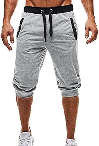 Shorts de corrida de akimpe para homens, elástico esportivo casual elástico elástico bodybuilding bermuda calça de lance-up calças curtas