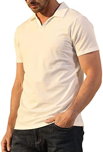 CTU Moda masculina Muscular Athletic Camisas pólo V Camisetas de golfe pesco