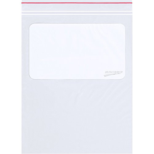 Minigrip de suprimento de embalagem superior Bloco branco 2 mil Bagos poli reclosáveis, 6 x 9, claro,