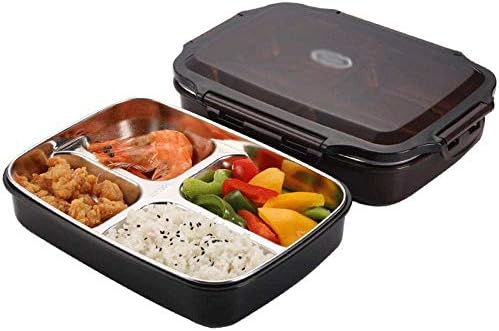 Caixa de almoço/refeição em aço inoxidável SJYDQ com compartimentos - recipiente de refeição com zero resíduos