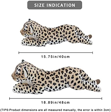 Animal de pelúcia de gisqis chita, 16 Leopardo empalhado animal chita de leopardo brinquedos de pelúcia fofa safari jaguar luxuoso