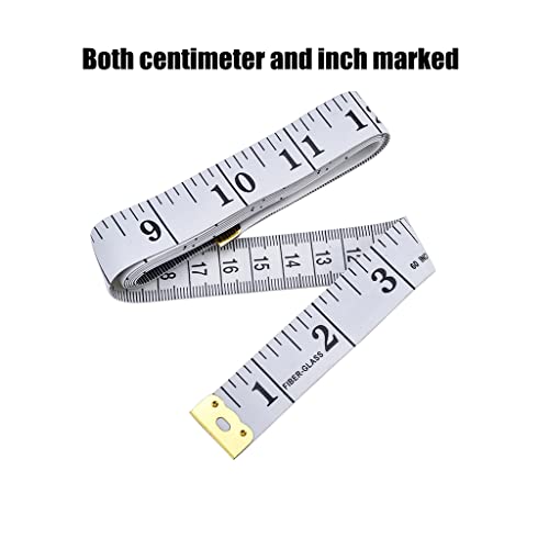 Fita de medição do corpo 60 polegadas com pino de travamento e botão de pressão e 1pc fita mole de fita 60 polegadas para medição do corpo de perda de peso