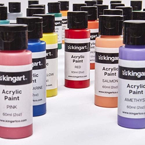 Kingart, garrafa de 60 ml, conjunto de 36 cores vibrantes tinta acrílica, variada 36 peças
