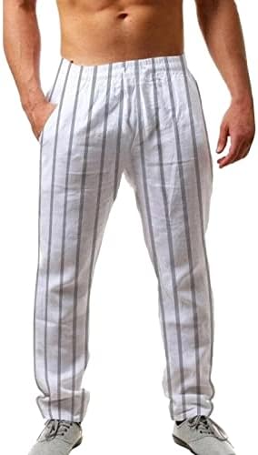 Miashui Big calça alta calça casual masculino Bolsos laterais de prateleira