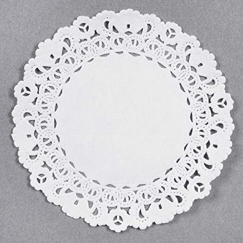 Round White Normandy Lace Paper Graria 100 contagem