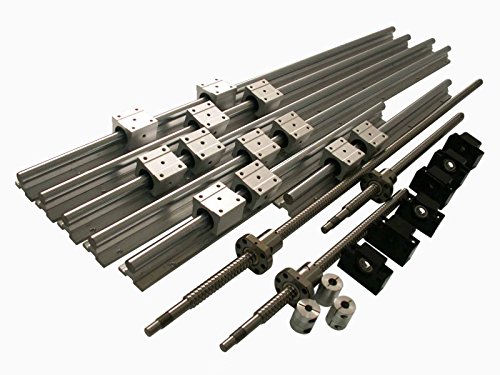 Joomen CNC SBR20 Rail de suporte RM1605 Cravo de bola 300/1000/1500mm Kit de movimento linear