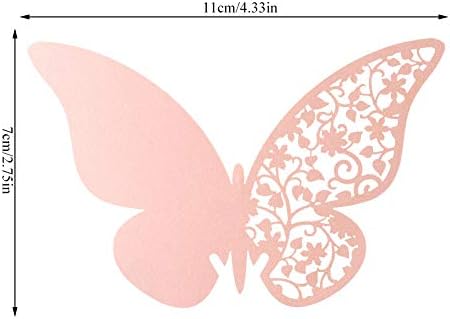 Butterfly Shape Lindas Nome do casamento Cartas de lugar, cartão de xícara oca, decoração perfeita para cerimônia de banquete