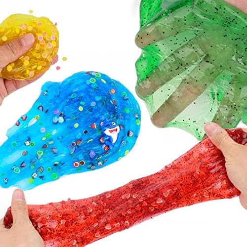 8 pacote de lodo claro kit de lodo cristal clear slime para crianças clear slime festas favores kit de lodo de melancia transparente