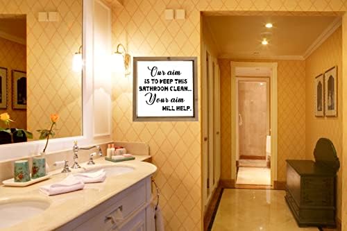 Seifud, nosso objetivo é manter este banheiro limpo placas de banheiro decoração citações engraçadas, se você polvilhe quando você tagna, arte engraçada para parede engraçada banheiro sinal de 12 x 12 polegadas