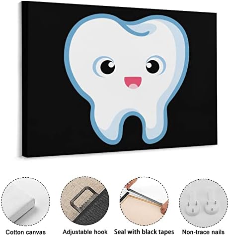 Dentista Dentista odontologia Pintura de lona dentária impressa Decoração de arte de parede esticada para o escritório 12 x16