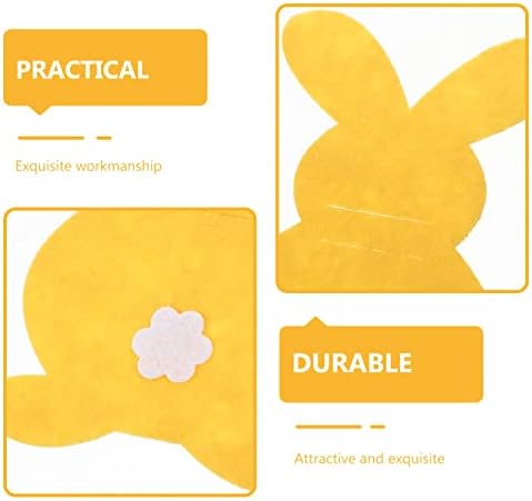 ABOOFAN 8PCS Cutrenque de coelhinho da Páscoa Felta de Treatware Rabbit Pocketware Organizadores de Mesa de Mesa Bola