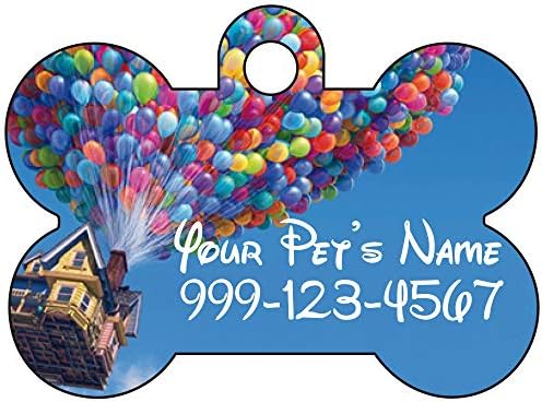 UP BALLOON HOUN HOUTE PET ID PET DOG TAG PERSONITADA COM O NOME E Número do seu animal de estimação