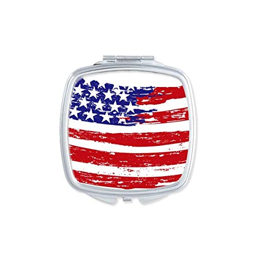 Bend Stars And Stripes America Country Flag espelho portátil compacto maquiagem de bolso de dupla face de vidro de lados