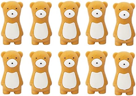 A borrachas de lápis em forma de urso: A borracha de desenhos animados de 15pcs Páscoa de Páscoa e Festas de Peijos Favorias de Balas de Bolsa de Goody Miniature Borracas de lápis em miniatura