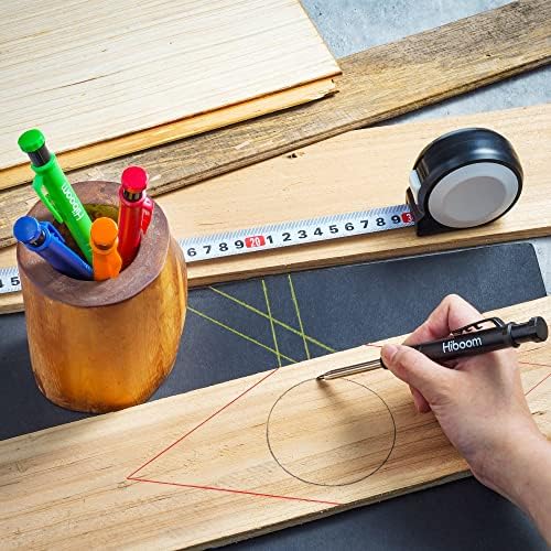 Lápis de carpinteiro mecânico de hiboom com 30 PCs de reabastecimento de 2,8 mm de reabastecimento, fabricante de madeira de orifício