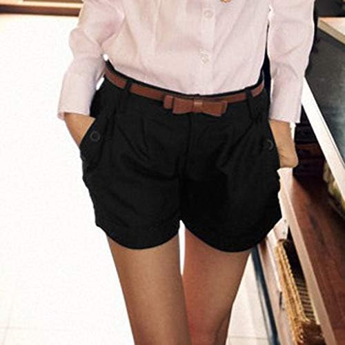 Calça feminina de honprad para trabalho de trabalho casual curto calça plus size com bolso feminino moda no meio do verão casual