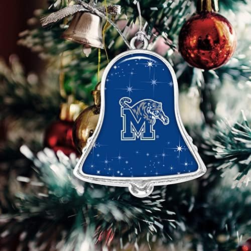Memphis Tigers Silver Bell Silver Metal Christmas Ornament Decoração de presentes