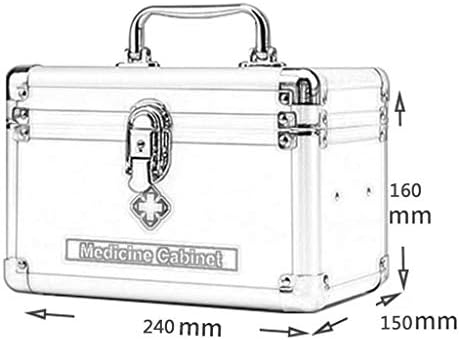 Caixa de medicina doméstica Huyp, multicamada, pequena, 10 polegadas, caixa de diagnóstico de diagnóstico de primeiros socorros portátil
