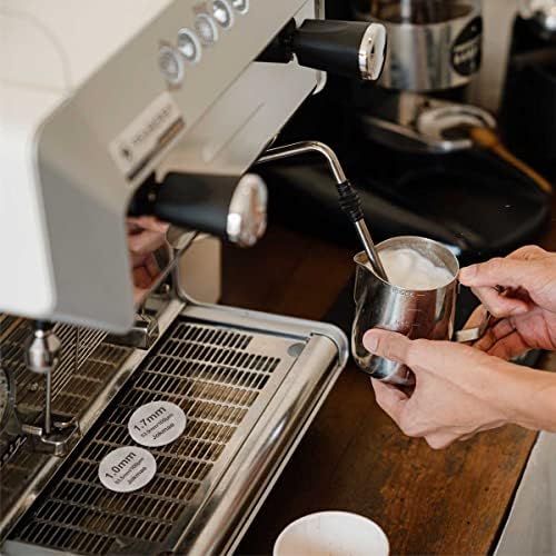 2pcs 1,7 mm e 1,0 mm de espessura de 53,5 mm Tela de café expresso, filtro de malha de aço inoxidável reutilizável de 100μm compatível com Breville de'longhi Sr. Coffee Gevi Espresso Café Máquina