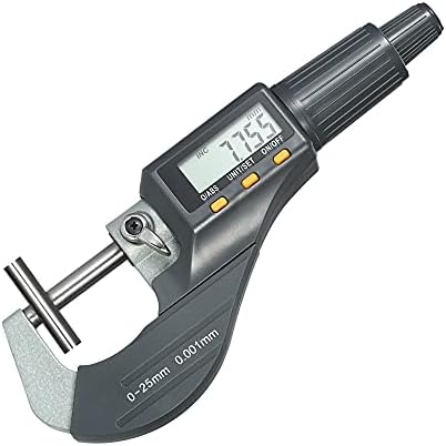 Micrômetro digital SJYDQ 0-25mm Micrômetro externo eletrônico externo 0,001mm Micro-calibre de profundidade de alta precisão
