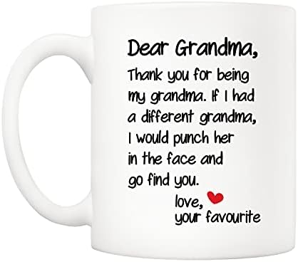5AUP DIA DO Dia das Mães Funnamente Vovó Coffee Presentes de Natal de Neto Neto, querida avó, Obrigado por ser ... Ame suas xícaras