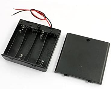Nova caixa de caixa de bateria Lon0167 5pcs de ponta plana 1.5V para 4 x Baterias AA (ponta plana de 5pcs 1,5 V Batteriehalter