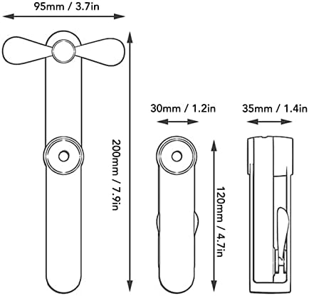 Mini -ventilador portátil, motor portátil sem pincel DC 3 velocidades Indução inteligente Silent Small Pocket Fan Cool Outdoor para crianças