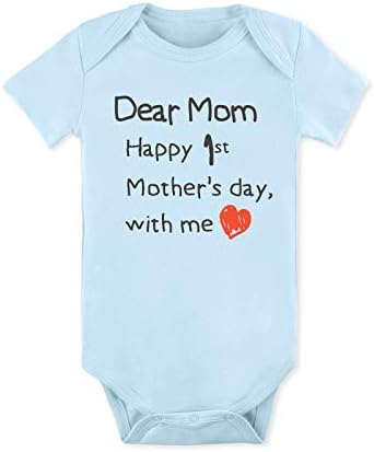Feliz 1º Dia das Mommys With Me - Baby Bodysuit Mães Dia do bebê algodão