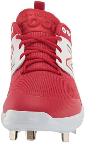 Espuma fresca masculina do New Balance x 3000 v6 sapato de beisebol de metal, vermelho/branco, 10