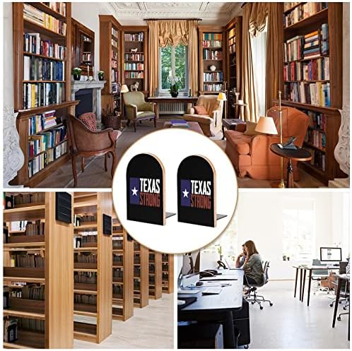 Texas Forte GRANDE LIVROS DE MADEIRA LIVROS MODERNOS Decorativa Bookshelf Book Stopper Desk Shelf Setors de 2 Conjunto de 2