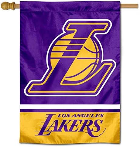 Los Angeles Lakers bandeira de bandeira de dupla face